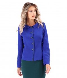 Office jacket made of elastic fabric with collar