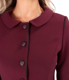 Office jacket made of elastic fabric with collar