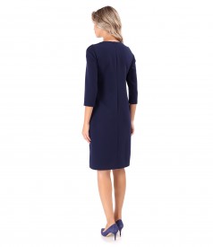 Flared office dress made of elastic fabric