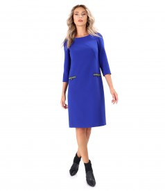 Flared office dress made of elastic fabric