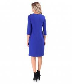 Flared office dress made of elastic fabric