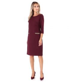 Flared office dress made of elastic fabric