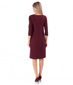 Flared office dress made of elastic fabric