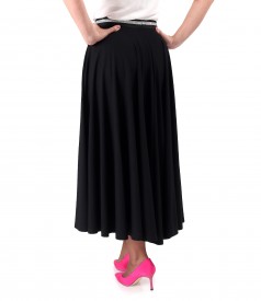 Long skirt made of elastic viscose jersey