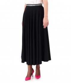 Long skirt made of elastic viscose jersey