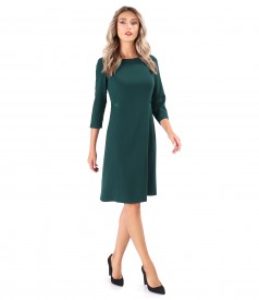 Flared office dress made of elastic fabric