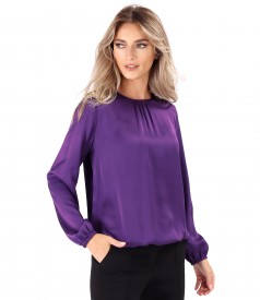 Elegant viscose satin blouse