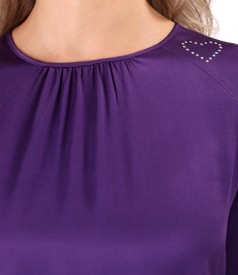 Elegant viscose satin blouse