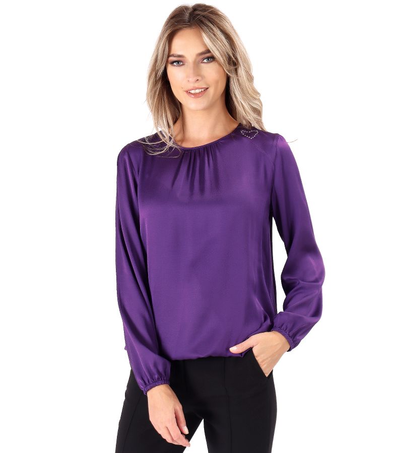 Elegant viscose satin blouse