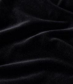 Elegant black elastic velvet dress