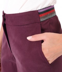 Pants made of tencel fabric with cotton
