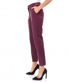 Pants made of tencel fabric with cotton