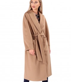 Midi overcoat made of thick fabric