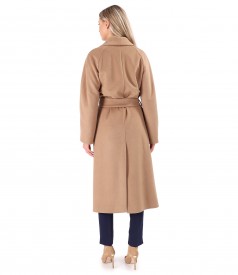 Midi overcoat made of thick fabric