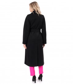 Midi overcoat made of thick fabric