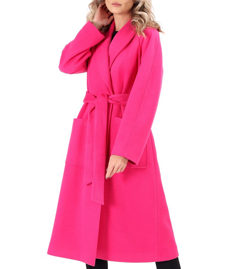 Midi overcoat made of thick fabric