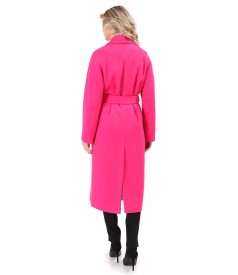 Midi overcoat made of thick fabric