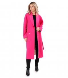 Midi overcoat made of thick fabric