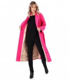 Midi overcoat made of thick fabric