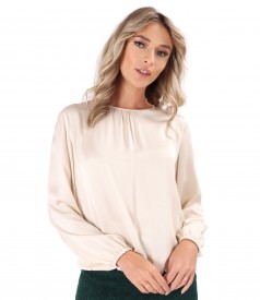 Elegant viscose satin blouse