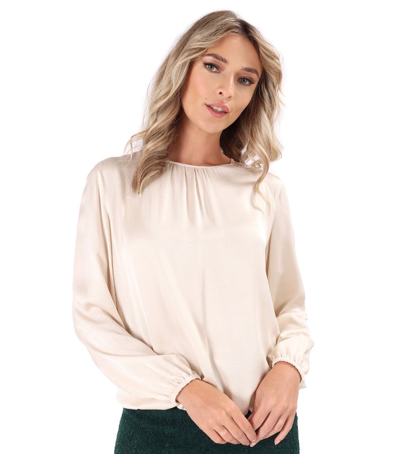 Elegant viscose satin blouse