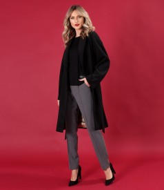 Thick fabric overcoat