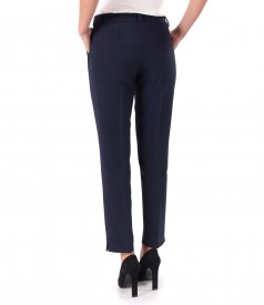 Ankle pants made of thick elastic fabric