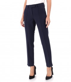 Ankle pants made of thick elastic fabric