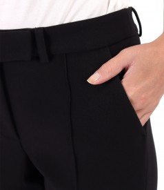 Ankle pants made of thick elastic fabric