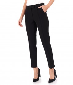 Ankle pants made of thick elastic fabric