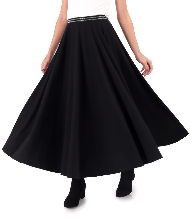 Long skirt made of elastic viscose jersey