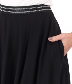 Long skirt made of elastic viscose jersey