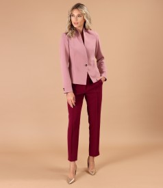 Office outfit with thick pants and jacket
