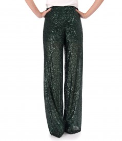 Evening pants made of sequins