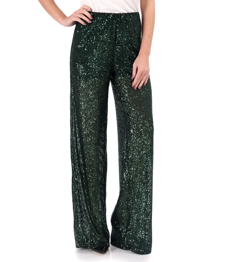 Evening pants made of sequins