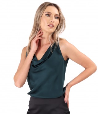 Elegant viscose satin blouse