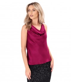 Elegant viscose satin blouse