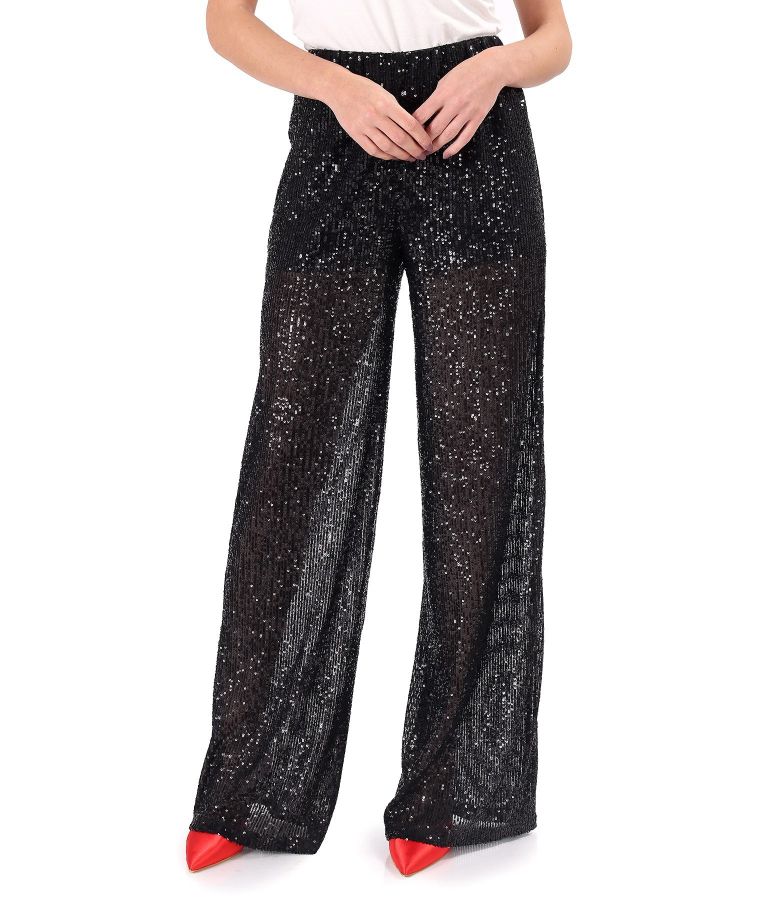 Evening pants made of sequins