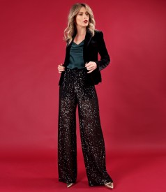 Evening pants made of sequins