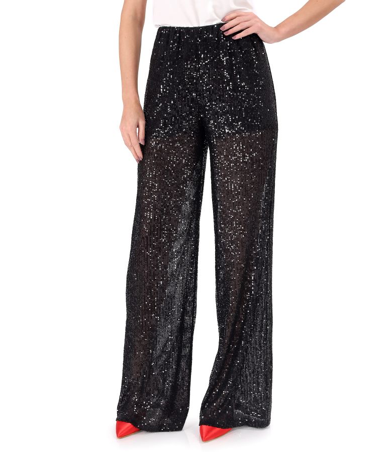 Evening sequin trousers