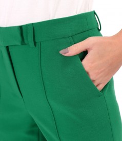 Ankle pants made of elastic fabric