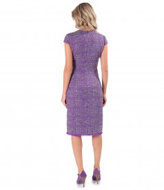 Elegant dress made of curls with cotton and lurex thread