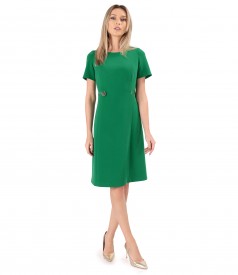 Flared office dress made of elastic fabric