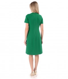 Flared office dress made of elastic fabric