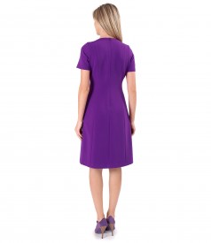 Flared office dress made of elastic fabric