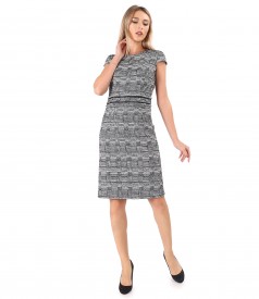 Checkered fabric dress