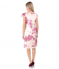 Casual dress made of printed natural silk