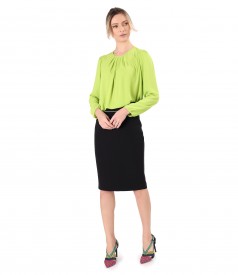 Office skirt made of elastic fabric