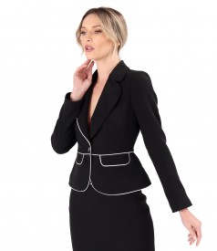 Jacket made of elastic fabric with viscose