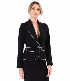 Jacket made of elastic fabric with viscose